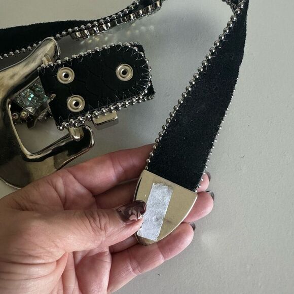 Y2K Rhinestone Embellished Western Style Rocker Belt - Picture 8 of 9